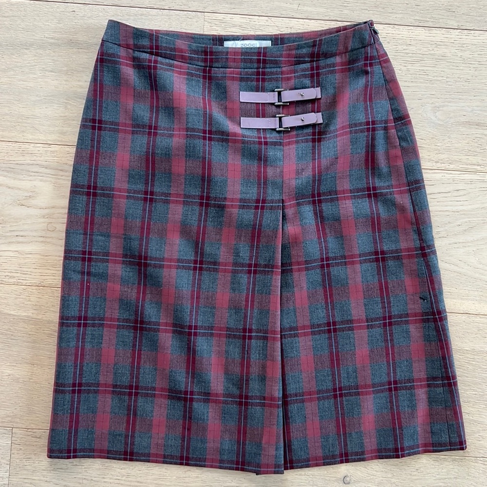 Korean fashion Brand - Zooc - midi plaid skirt